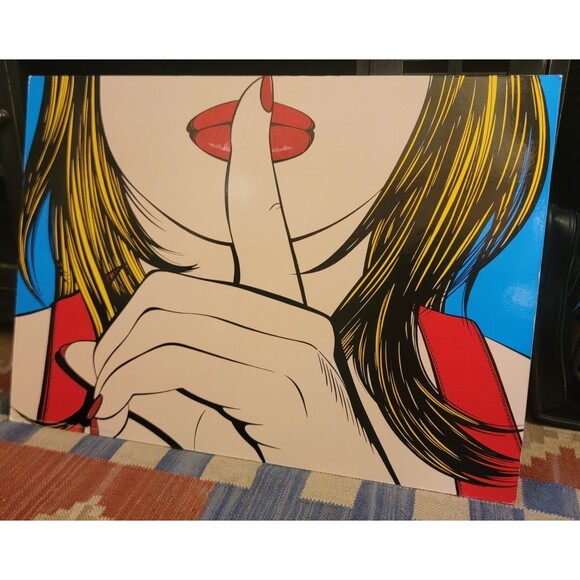 VTG 90s IKEA SOLMYRA Pop Art ‘Ssshhh’ by Deborah Azzopardi, Warhol Lichtenstein - Picture 16 of 16
